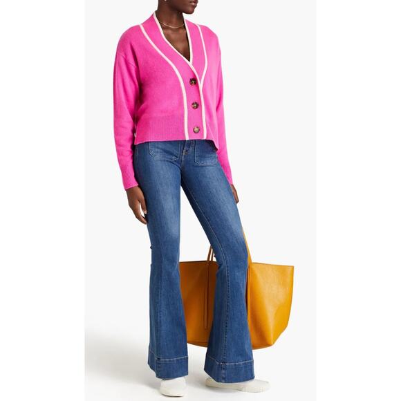 Veronica Beard Two-Tone Cashmere Cardigan size S small - Picture 1 of 5